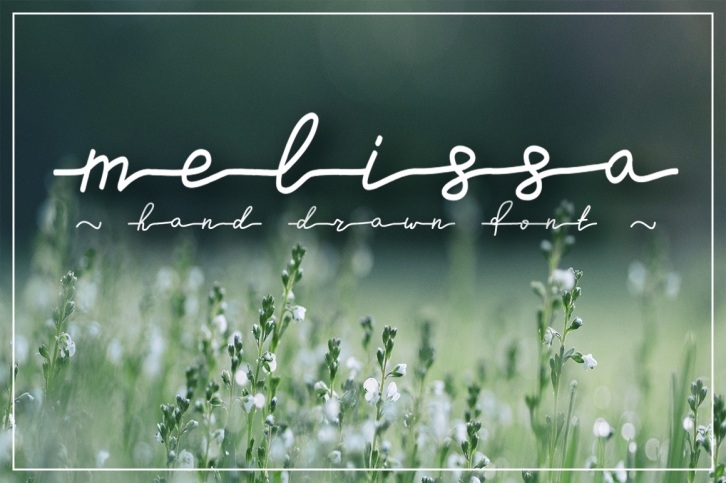 Melissa - hand drawn script font Font Download
