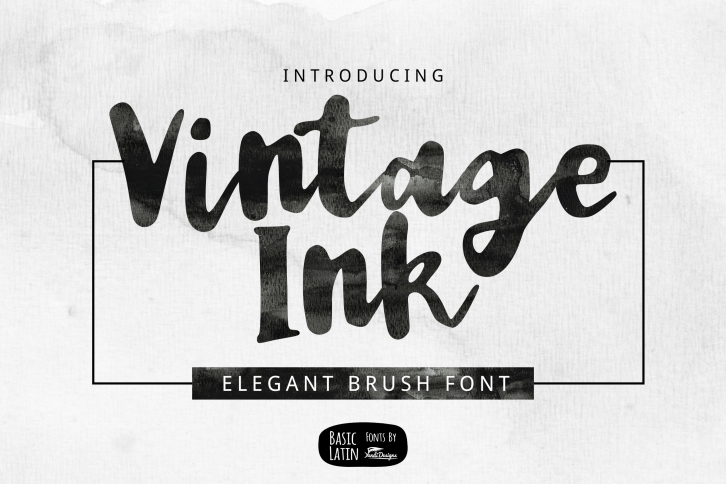 Vintage Ink Brush Font Font Download
