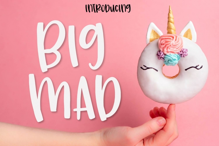 Big Mad - A Handwritten Capitals Font Font Download