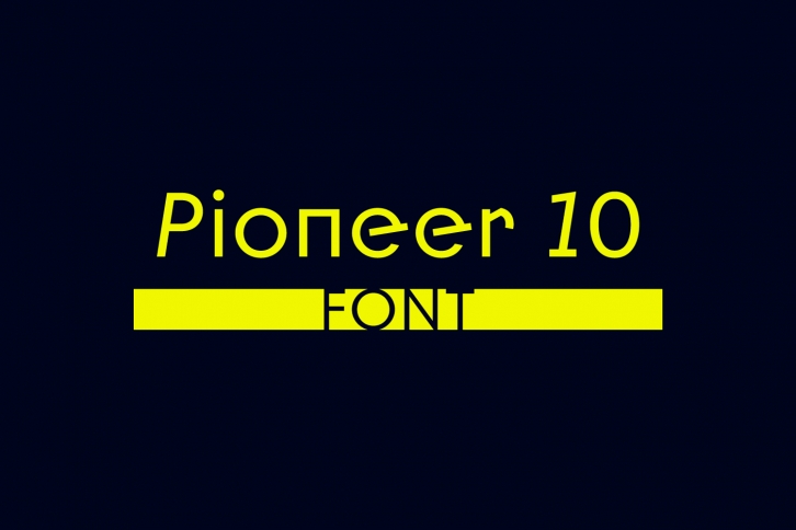 Pioneer 10 Font Download