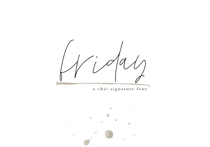Friday - Chic Signature Font Font Download