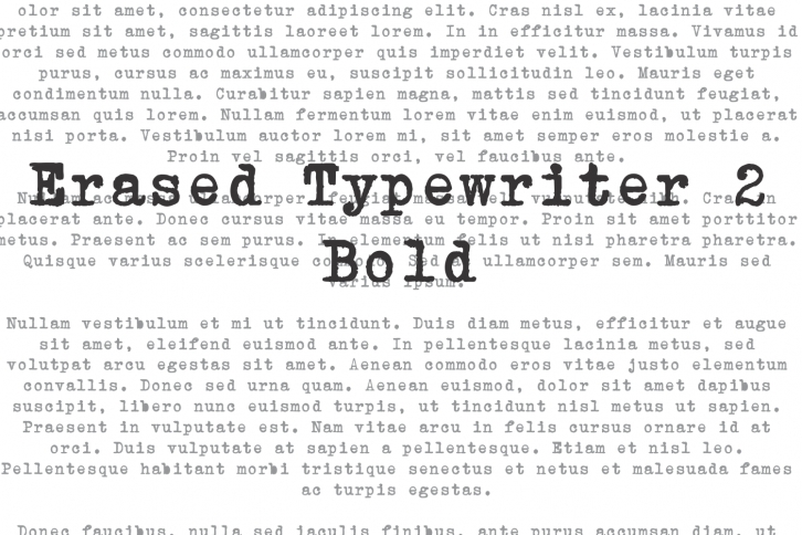 Erased Typewriter 2 Bold Font Download