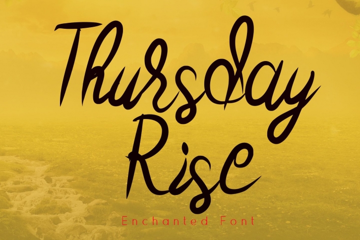 Thursday Rise Modern Calligraphy Font Download