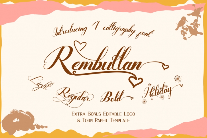 Rembullan Script Family Font Font Download