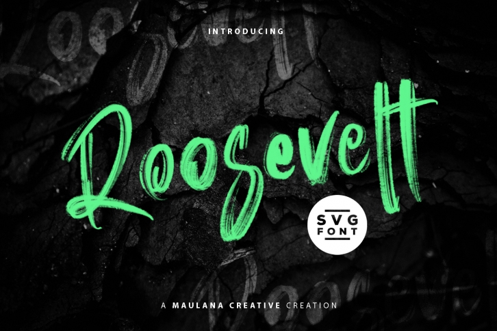 Roosevelt SVG Brush Font Font Download