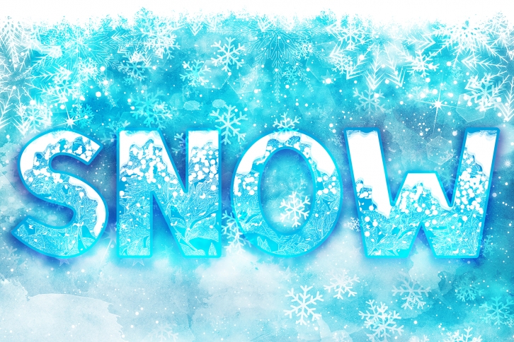 SNOW - Font Family for Christmas! Font Download