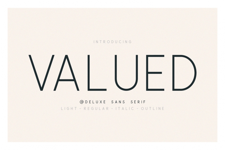 Valued - A Deluxu Sans Serif Family Font Download