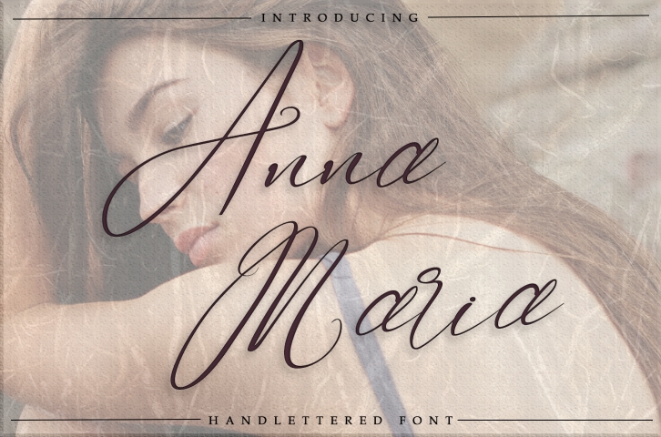 Anna Maria - Handlettered font Font Download