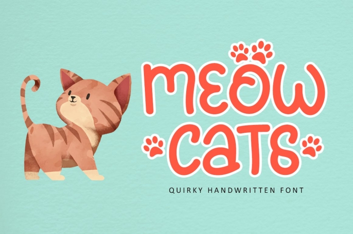 Meowcats - A Quirky Font Special For Cats Lover Font Download