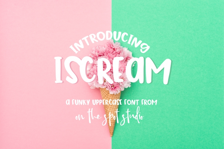 iScream - A fun and funky uppercase font Font Download