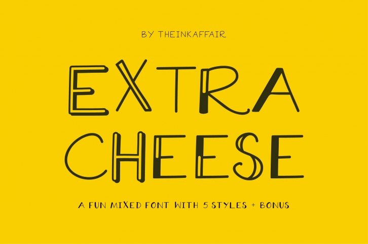 Sale! Extra Cheese Font Set Font Download