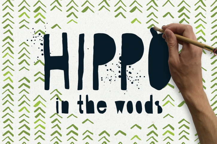 Hippo in the Woods - Organic Font Font Download