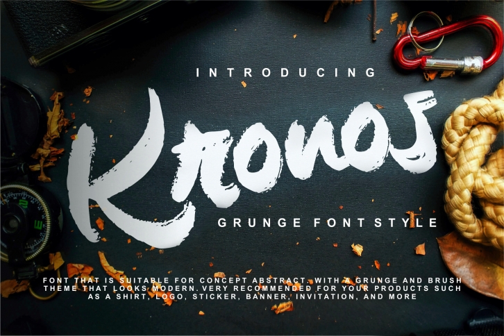 Kronos | Grunge Brush Typeface Font Download