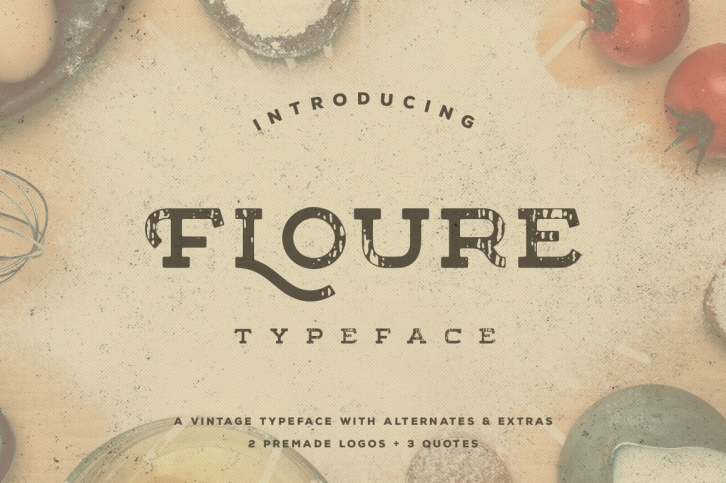 Floure Typeface + Extras Font Download