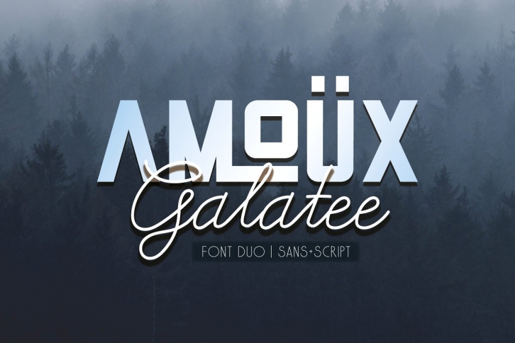 AMOu00dcX & Galatee | Font Duo Font Download