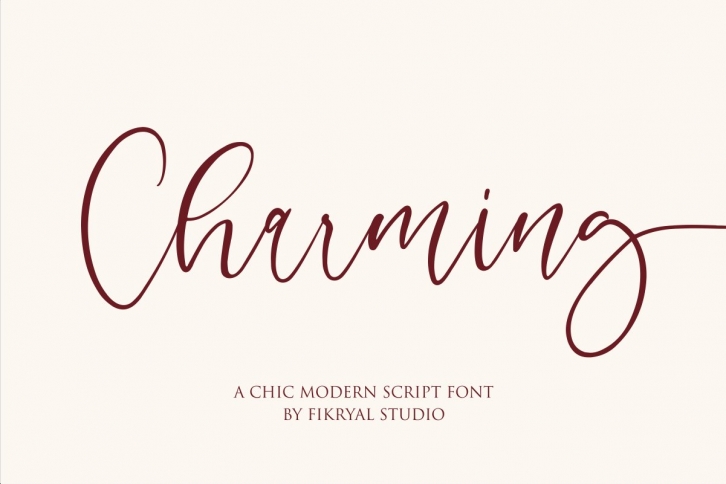Charming - chic modern script font Font Download