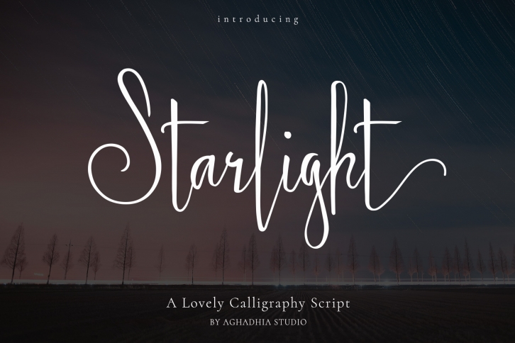Starlight - Lovely Calligraphy Font Font Download