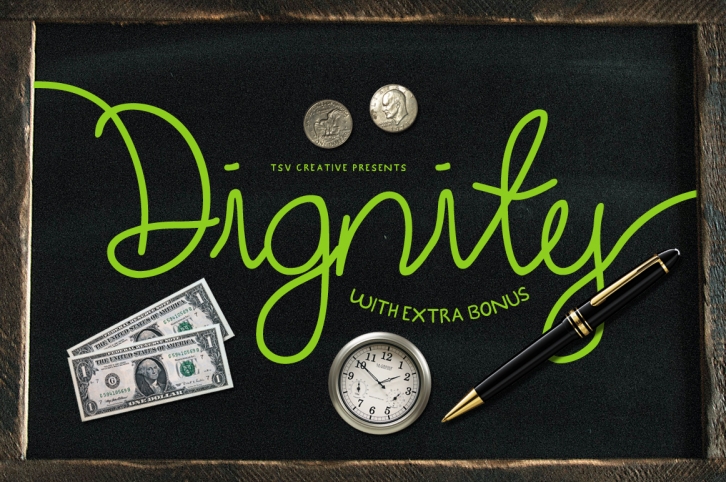 Dignity Cursive + Bonus Font Download
