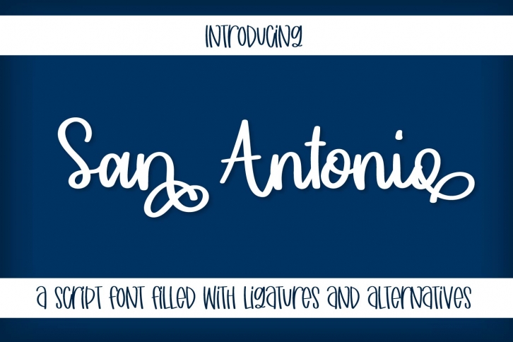 San Antonio - A Thick Clean Cut Friendly Script! Font Download