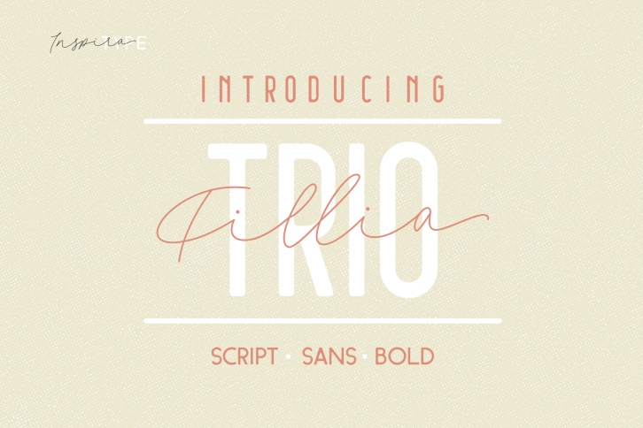 Filia Trio - Script, Sans, and Bold Font Download