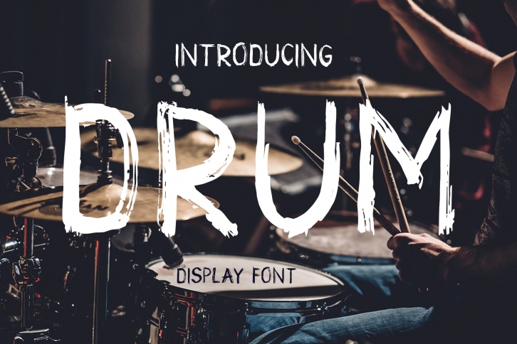 Drum. Handmade brush display font Font Download