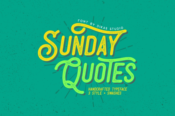 Sunday Quotes - 3 Font Styles Font Download