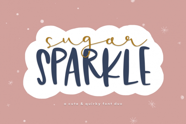 Sugar Sparkle - A Handwritten Font Duo Font Download
