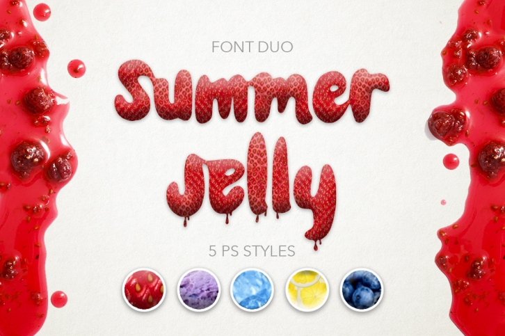 Summer Jelly font duo + PS Styles. Font Download