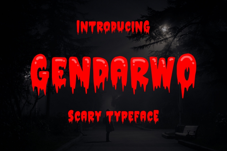 Gendarwo - Scary Typeface Font Download
