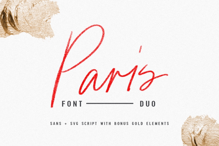 Paris | Font Duo SVG with Extras Font Download