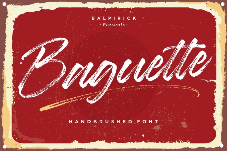 Baguette Natural Handbrushed Font Font Download