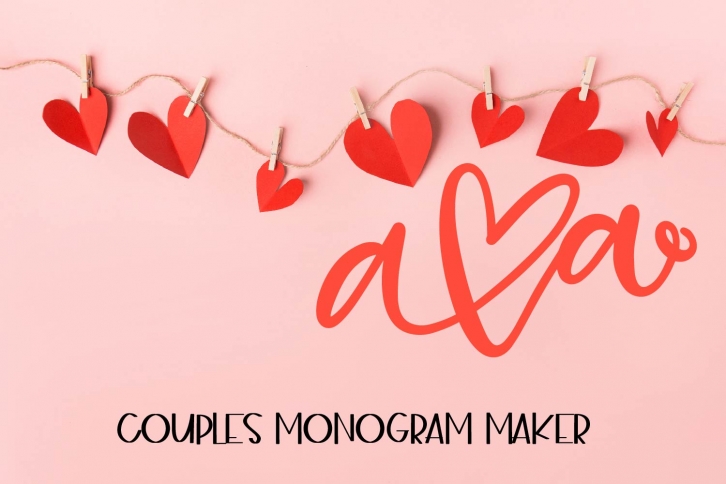 Couples Monograms - Initials perfect for Weddings! Font Download