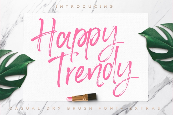 Happy Trendy Font + Extras Font Download