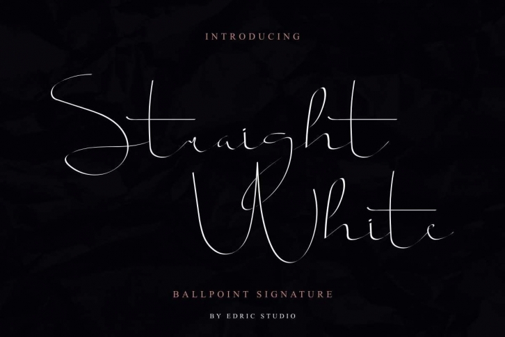 Straight white Font Download