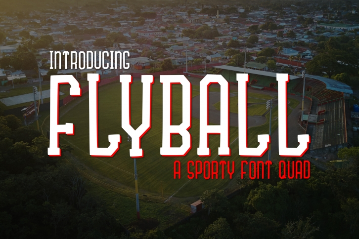 Fly Ball a Sporty Font Quad Font Download