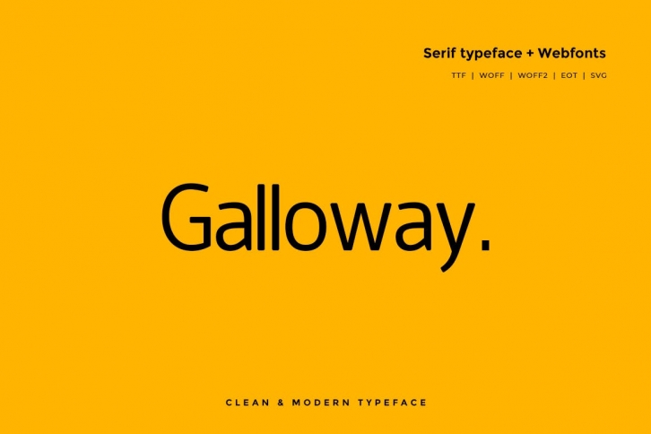 Galloway Modern Typeface WebFont Font Download