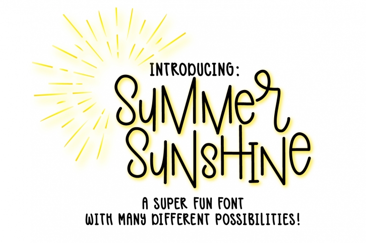Summer Sunshine Hand Lettered Font Font Download