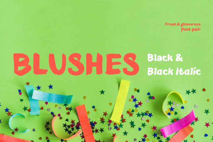 Blushes u2014 Black & Black Italic Font Download