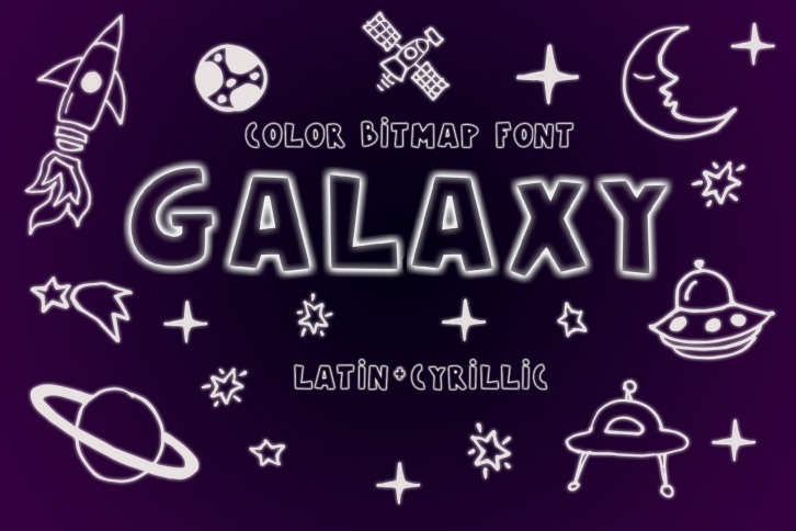 Galaxy Color Bitmap Font Font Download