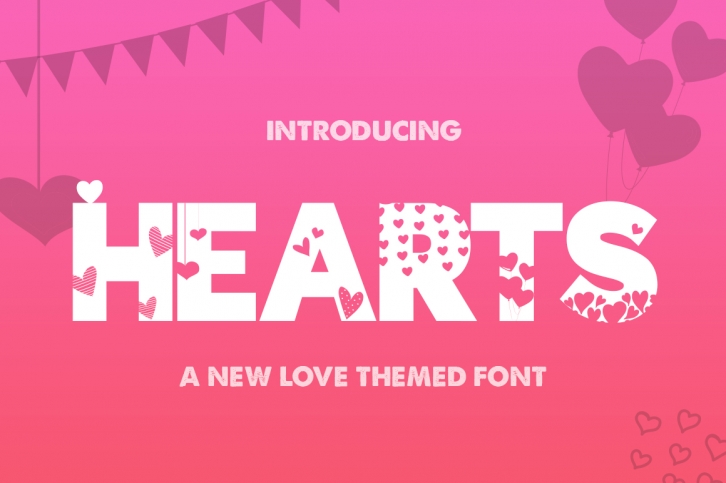 Hearts Silhouette Font Font Download