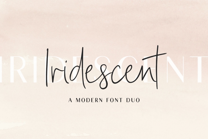 Iridescent | A Modern Font Duo Font Download