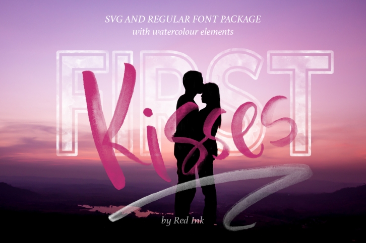 First Kisses. SVG Font Collection. Font Download