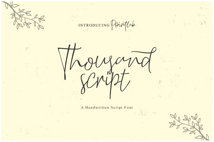 Thousand Script Font Download