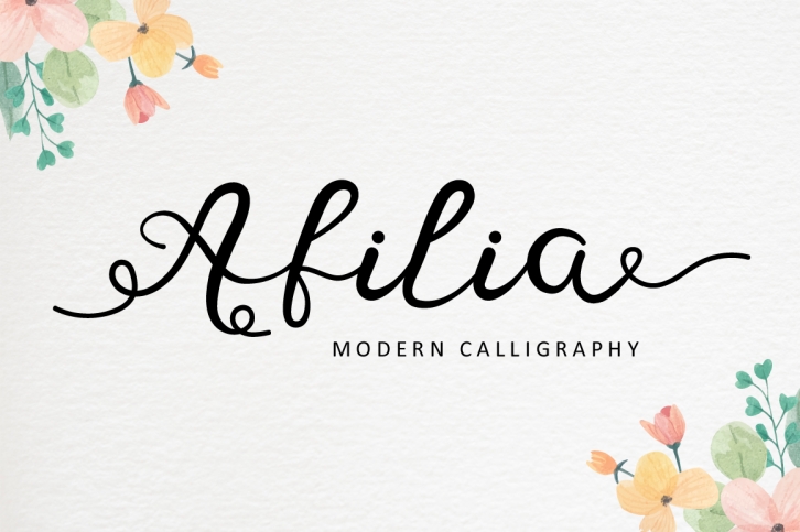 Afilia - Modern Calligraphy Font Download