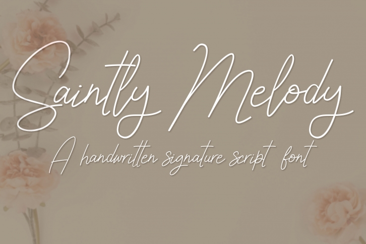 Saintly Melody - a handwritten signature script font Font Download