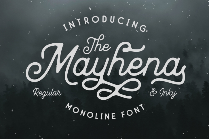 Mayhena Monoline Font Font Download