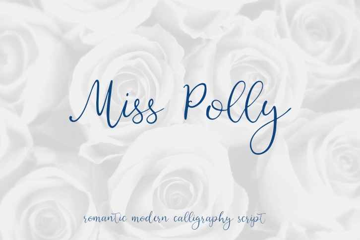 Miss Polly, romantic modern calligraphy script Font Download