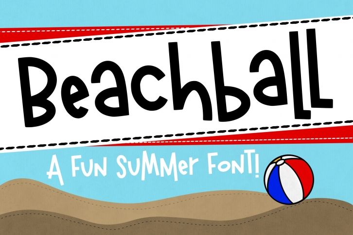 Beachball a Fun Summer Font Font Download