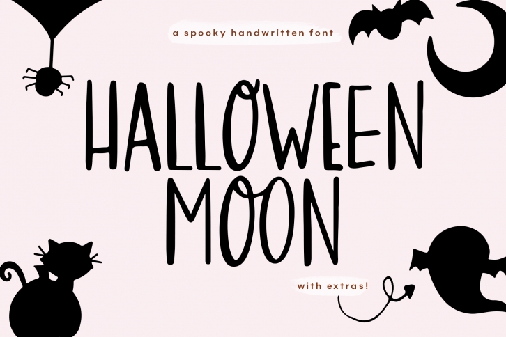 Halloween Moon - A Halloween Font with Extras! Font Download