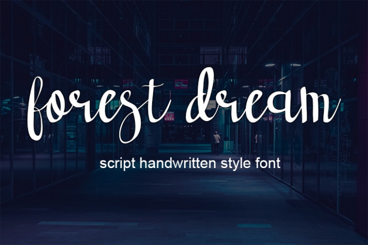 forest dream script handwritten font Font Download